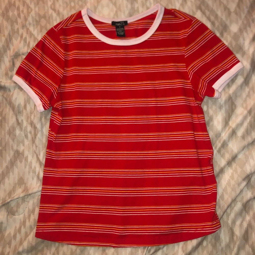 striped red t-shirt
